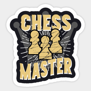 Chess Master King Chess Player Sticker